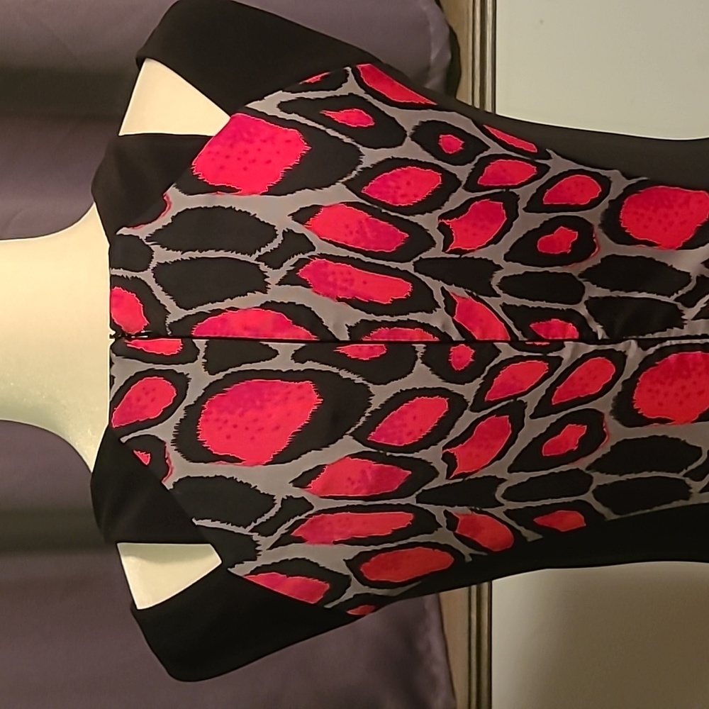 Joseph Ribkoff Elegant Black and Pink Women's Dress - Size 10 - Picture 5 of 8